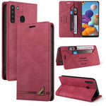 Custodia in pelle a vibrazione orizzontale con spazzola antifurto Skin Feel con supporto, slot per carte e portafoglio, For Samsung Galaxy A11 EU Version, For Samsung Galaxy A12, For Samsung Galaxy A20 / A30, For Samsung Galaxy A20e                    ...