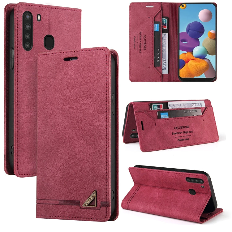 Custodia in pelle a vibrazione orizzontale con spazzola antifurto Skin Feel con supporto, slot per carte e portafoglio, For Samsung Galaxy A11 EU Version, For Samsung Galaxy A12, For Samsung Galaxy A20 / A30, For Samsung Galaxy A20e                    ...