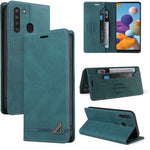 Custodia in pelle a vibrazione orizzontale con spazzola antifurto Skin Feel con supporto, slot per carte e portafoglio, For Samsung Galaxy A11 EU Version, For Samsung Galaxy A12, For Samsung Galaxy A20 / A30, For Samsung Galaxy A20e                    ...