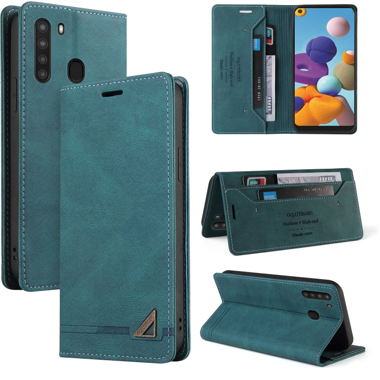 Custodia in pelle a vibrazione orizzontale con spazzola antifurto Skin Feel con supporto, slot per carte e portafoglio, For Samsung Galaxy A11 EU Version, For Samsung Galaxy A12, For Samsung Galaxy A20 / A30, For Samsung Galaxy A20e                    ...