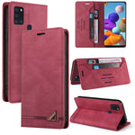 Custodia in pelle a vibrazione orizzontale con spazzola antifurto Skin Feel con supporto, slot per carte e portafoglio, For Samsung Galaxy A11 EU Version, For Samsung Galaxy A12, For Samsung Galaxy A20 / A30, For Samsung Galaxy A20e                    ...