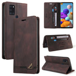 Custodia in pelle a vibrazione orizzontale con spazzola antifurto Skin Feel con supporto, slot per carte e portafoglio, For Samsung Galaxy A11 EU Version, For Samsung Galaxy A12, For Samsung Galaxy A20 / A30, For Samsung Galaxy A20e                    ...