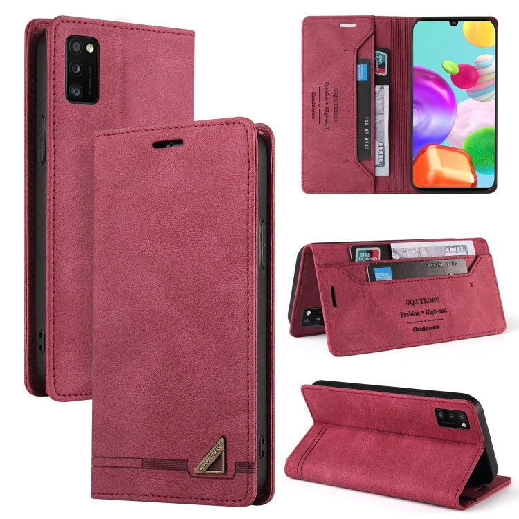 Custodia in pelle a vibrazione orizzontale con spazzola antifurto Skin Feel con supporto, slot per carte e portafoglio, For Samsung Galaxy A41, For Samsung Galaxy A42 5G, For Samsung Galaxy A50, For Samsung Galaxy A51, For Samsung Galaxy A51 5G        ...