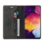 Custodia in pelle a vibrazione orizzontale con spazzola antifurto Skin Feel con supporto, slot per carte e portafoglio, For Samsung Galaxy A70