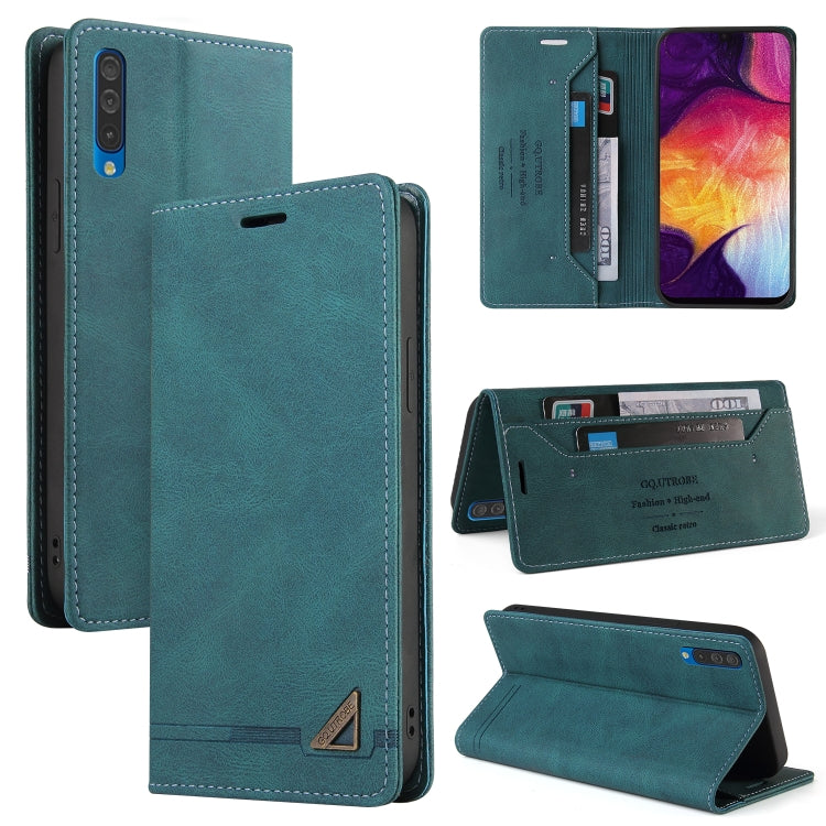 Custodia in pelle a vibrazione orizzontale con spazzola antifurto Skin Feel con supporto, slot per carte e portafoglio, For Samsung Galaxy A70