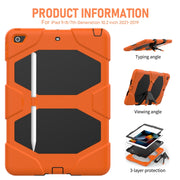 Custodia protettiva antiurto in silicone colorato + PC con supporto e slot per penna, For iPad 10.2 2021 / 2020 / 2019