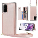 Borsa a tracolla con doppia fibbia quadrata a tracolla Custodia in TPU + PU con slot per schede e portafoglio, foto e cinturino, For Samsung Galaxy S20 FE, For Samsung Galaxy S20+, For Samsung Galaxy S21 5G, For Samsung Galaxy S21 Ultra 5G