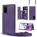 Borsa a tracolla con doppia fibbia quadrata a tracolla Custodia in TPU + PU con slot per schede e portafoglio, foto e cinturino, For Samsung Galaxy S20 FE, For Samsung Galaxy S20+, For Samsung Galaxy S21 5G, For Samsung Galaxy S21 Ultra 5G