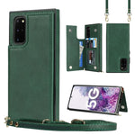 Borsa a tracolla con doppia fibbia quadrata a tracolla Custodia in TPU + PU con slot per schede e portafoglio, foto e cinturino, For Samsung Galaxy S20 FE, For Samsung Galaxy S20+, For Samsung Galaxy S21 5G, For Samsung Galaxy S21 Ultra 5G