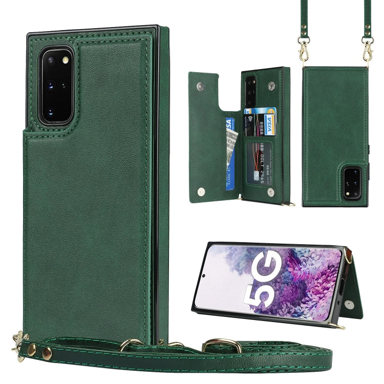 Borsa a tracolla con doppia fibbia quadrata a tracolla Custodia in TPU + PU con slot per schede e portafoglio, foto e cinturino, For Samsung Galaxy S20 FE, For Samsung Galaxy S20+, For Samsung Galaxy S21 5G, For Samsung Galaxy S21 Ultra 5G