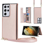 Borsa a tracolla con doppia fibbia quadrata a tracolla Custodia in TPU + PU con slot per schede e portafoglio, foto e cinturino, For Samsung Galaxy S20 FE, For Samsung Galaxy S20+, For Samsung Galaxy S21 5G, For Samsung Galaxy S21 Ultra 5G