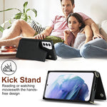 Borsa a tracolla con doppia fibbia quadrata a tracolla Custodia in TPU + PU con slot per schede e portafoglio, foto e cinturino, For Samsung Galaxy S21+ 5G