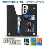 Borsa a tracolla con doppia fibbia quadrata a tracolla Custodia in TPU + PU con slot per schede e portafoglio, foto e cinturino, For Samsung Galaxy S21+ 5G