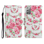 Custodia in pelle flip orizzontale con motivo dipinto con supporto, slot per schede e portafoglio, For Samsung Galaxy Note20