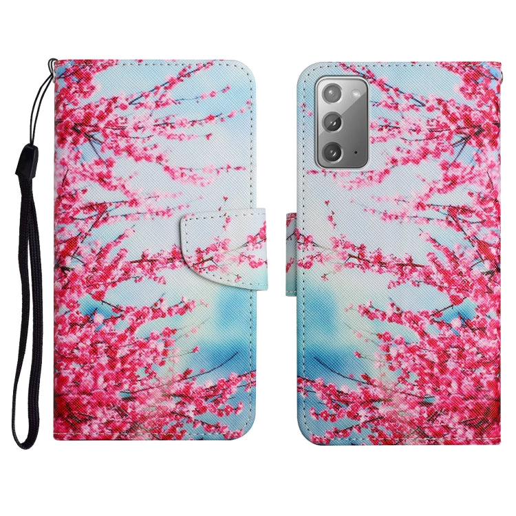 Custodia in pelle flip orizzontale con motivo dipinto con supporto, slot per schede e portafoglio, For Samsung Galaxy Note20