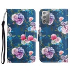 Custodia in pelle flip orizzontale con motivo dipinto con supporto, slot per schede e portafoglio, For Samsung Galaxy Note20