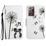 Custodia in pelle flip orizzontale con motivo dipinto con supporto, slot per schede e portafoglio, For Samsung Galaxy Note20 Ultra