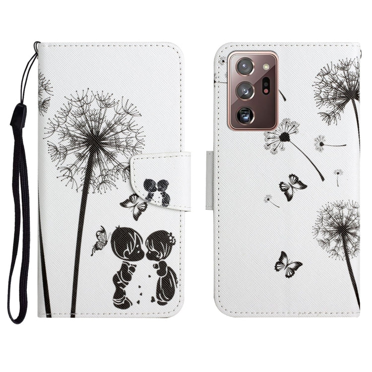 Custodia in pelle flip orizzontale con motivo dipinto con supporto, slot per schede e portafoglio, For Samsung Galaxy Note20 Ultra