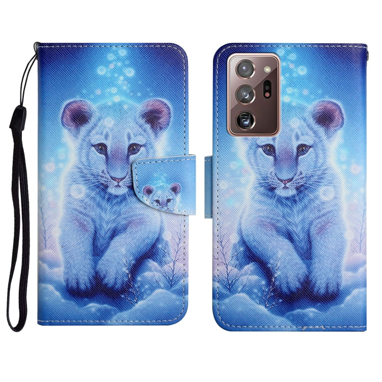 Custodia in pelle flip orizzontale con motivo dipinto con supporto, slot per schede e portafoglio, For Samsung Galaxy Note20 Ultra