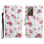 Custodia in pelle flip orizzontale con motivo dipinto con supporto, slot per schede e portafoglio, For Samsung Galaxy Note20 Ultra