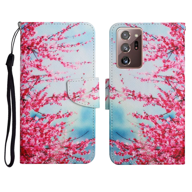 Custodia in pelle flip orizzontale con motivo dipinto con supporto, slot per schede e portafoglio, For Samsung Galaxy Note20 Ultra
