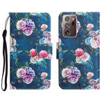 Custodia in pelle flip orizzontale con motivo dipinto con supporto, slot per schede e portafoglio, For Samsung Galaxy Note20 Ultra