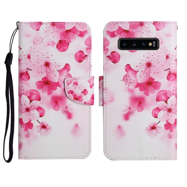 Custodia in pelle flip orizzontale con motivo dipinto con supporto, slot per schede e portafoglio, For Samsung Galaxy S10