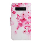 Custodia in pelle flip orizzontale con motivo dipinto con supporto, slot per schede e portafoglio, For Samsung Galaxy S10