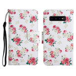 Custodia in pelle flip orizzontale con motivo dipinto con supporto, slot per schede e portafoglio, For Samsung Galaxy S10