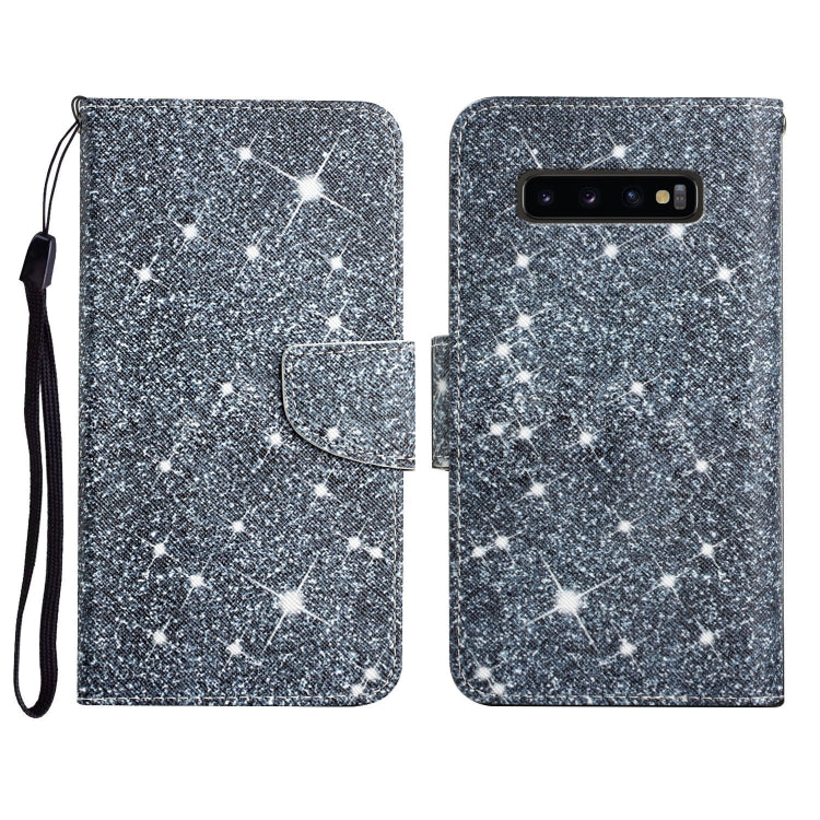 Custodia in pelle flip orizzontale con motivo dipinto con supporto, slot per schede e portafoglio, For Samsung Galaxy S10