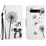 Custodia in pelle flip orizzontale con motivo dipinto con supporto, slot per schede e portafoglio, For Samsung Galaxy S10+
