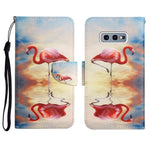 Custodia in pelle flip orizzontale con motivo dipinto con supporto, slot per schede e portafoglio, For Samsung Galaxy S10e