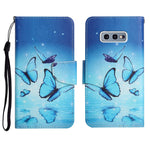 Custodia in pelle flip orizzontale con motivo dipinto con supporto, slot per schede e portafoglio, For Samsung Galaxy S10e