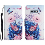 Custodia in pelle flip orizzontale con motivo dipinto con supporto, slot per schede e portafoglio, For Samsung Galaxy S10e