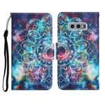 Custodia in pelle flip orizzontale con motivo dipinto con supporto, slot per schede e portafoglio, For Samsung Galaxy S10e