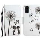 Custodia in pelle flip orizzontale con motivo dipinto con supporto, slot per schede e portafoglio, For Samsung Galaxy S20