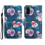Custodia in pelle flip orizzontale con motivo dipinto con supporto, slot per schede e portafoglio, For Samsung Galaxy S20