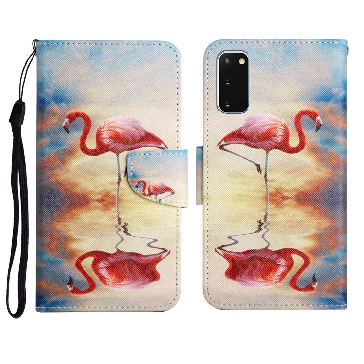 Custodia in pelle flip orizzontale con motivo dipinto con supporto, slot per schede e portafoglio, For Samsung Galaxy S20 FE