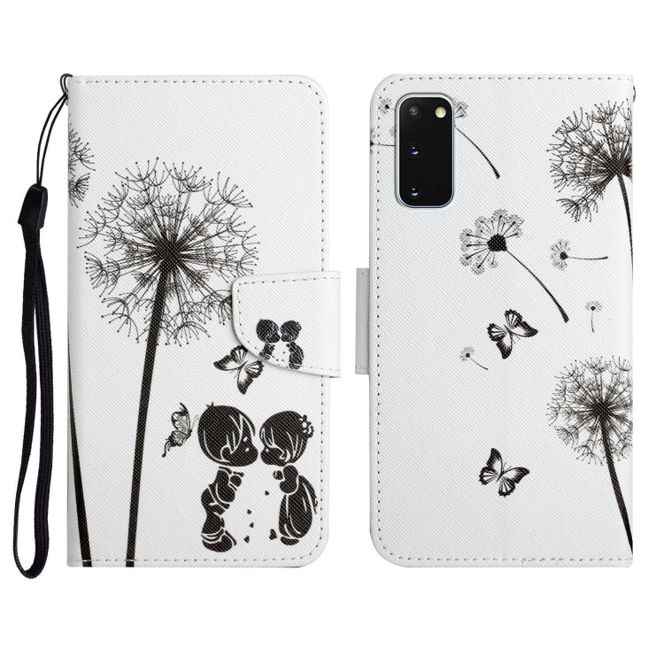 Custodia in pelle flip orizzontale con motivo dipinto con supporto, slot per schede e portafoglio, For Samsung Galaxy S20 FE