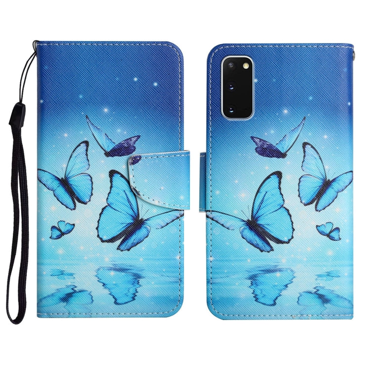 Custodia in pelle flip orizzontale con motivo dipinto con supporto, slot per schede e portafoglio, For Samsung Galaxy S20 FE