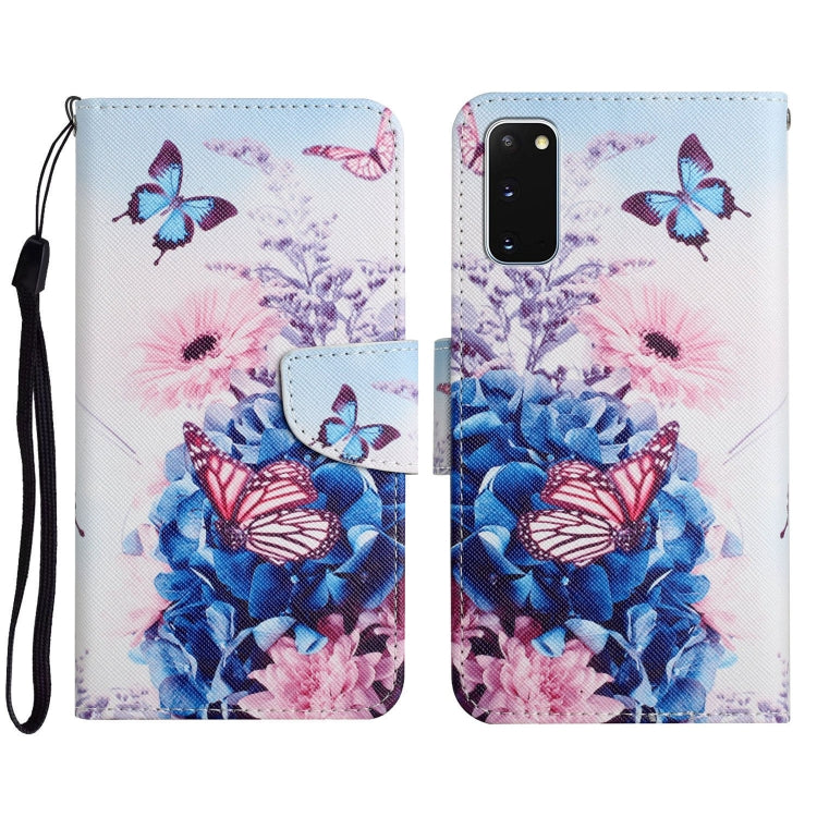 Custodia in pelle flip orizzontale con motivo dipinto con supporto, slot per schede e portafoglio, For Samsung Galaxy S20 FE