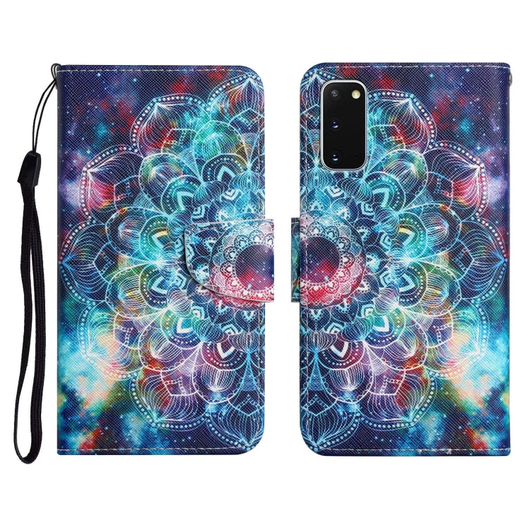 Custodia in pelle flip orizzontale con motivo dipinto con supporto, slot per schede e portafoglio, For Samsung Galaxy S20 FE