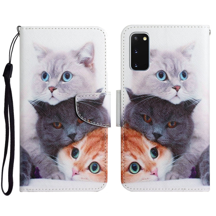 Custodia in pelle flip orizzontale con motivo dipinto con supporto, slot per schede e portafoglio, For Samsung Galaxy S20 FE