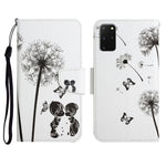 Custodia in pelle flip orizzontale con motivo dipinto con supporto, slot per schede e portafoglio, For Samsung Galaxy S20+