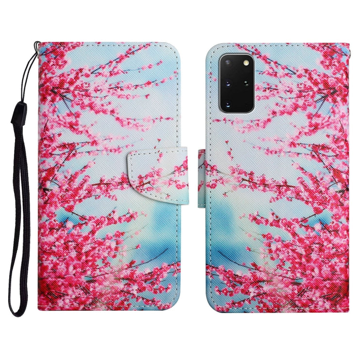 Custodia in pelle flip orizzontale con motivo dipinto con supporto, slot per schede e portafoglio, For Samsung Galaxy S20+