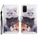 Custodia in pelle flip orizzontale con motivo dipinto con supporto, slot per schede e portafoglio, For Samsung Galaxy S20+