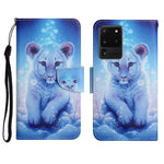 Custodia in pelle flip orizzontale con motivo dipinto con supporto, slot per schede e portafoglio, For Samsung Galaxy S20 Ultra