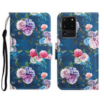 Custodia in pelle flip orizzontale con motivo dipinto con supporto, slot per schede e portafoglio, For Samsung Galaxy S20 Ultra
