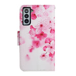 Custodia in pelle flip orizzontale con motivo dipinto con supporto, slot per schede e portafoglio, For Samsung Galaxy S21 FE 5G
