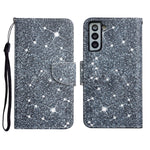 Custodia in pelle flip orizzontale con motivo dipinto con supporto, slot per schede e portafoglio, For Samsung Galaxy S21+ 5G